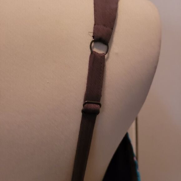 Women's Torrid Top Baby Doll Size 00 10 12 Large Gray Embroidered Floral Boho - Picture 6 of 8